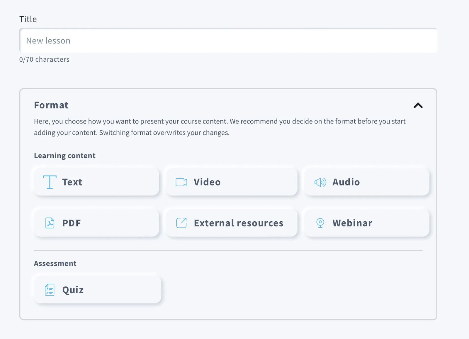 GetResponse's supported files in the course creator